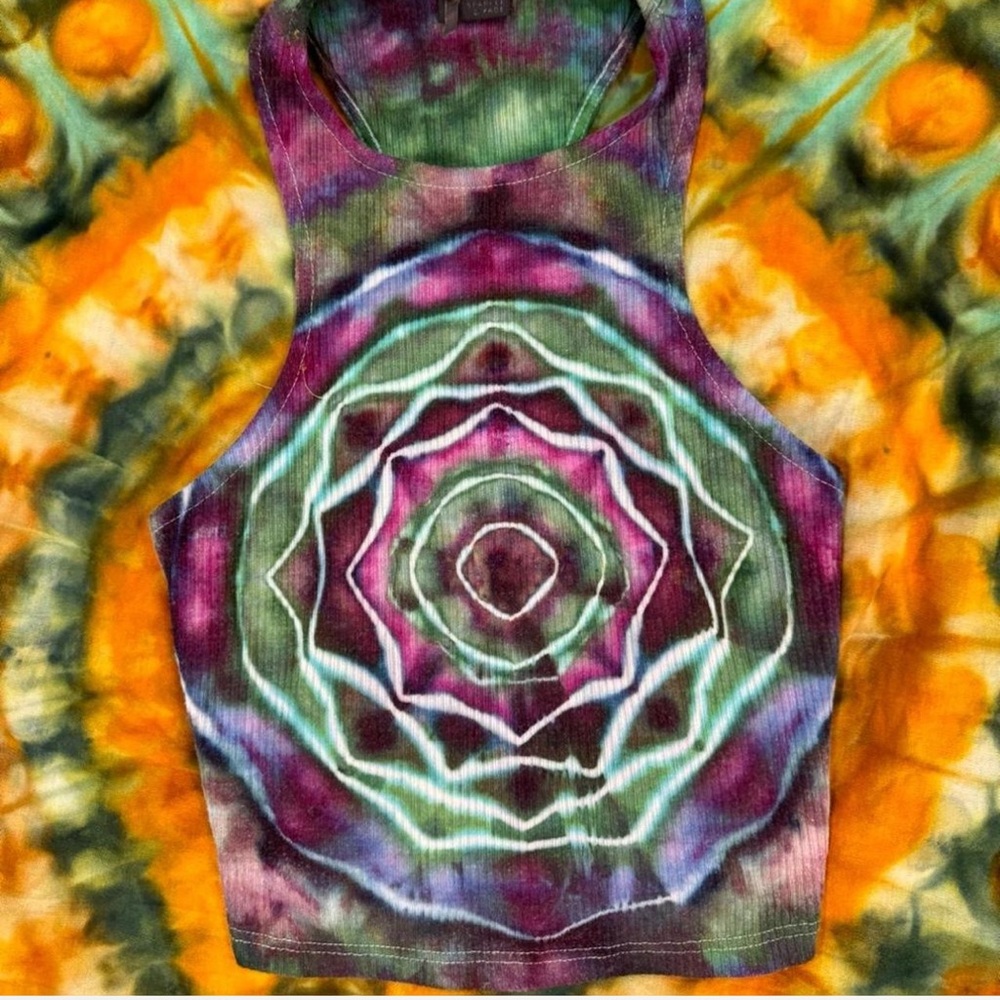 Hand Dyed Tie-Dye Sleeveless Top